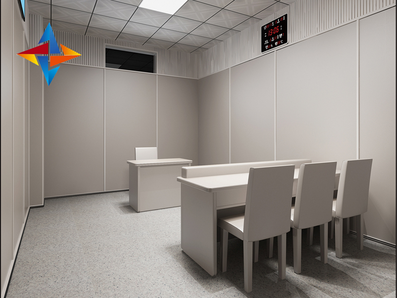 談話(huà)室防撞軟包+防撞軟包桌椅+防撞衛(wèi)浴、馬桶、硅膠洗手臺(tái)、蹲便器